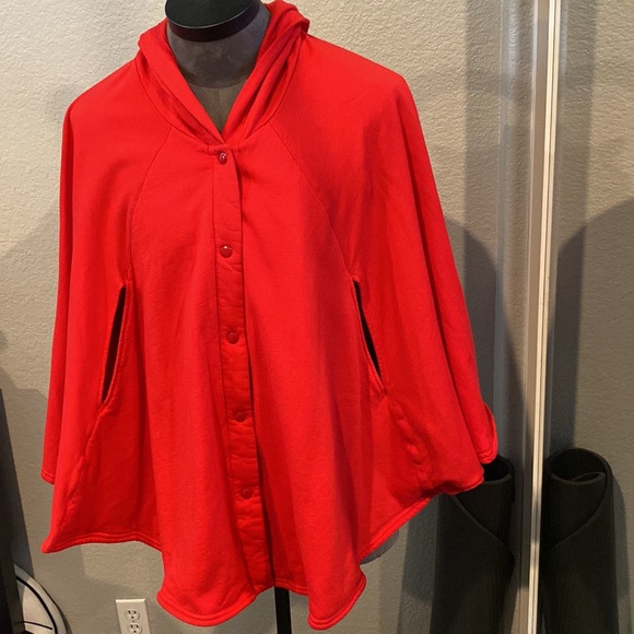 American Apparel red poncho - Picture 3 of 6